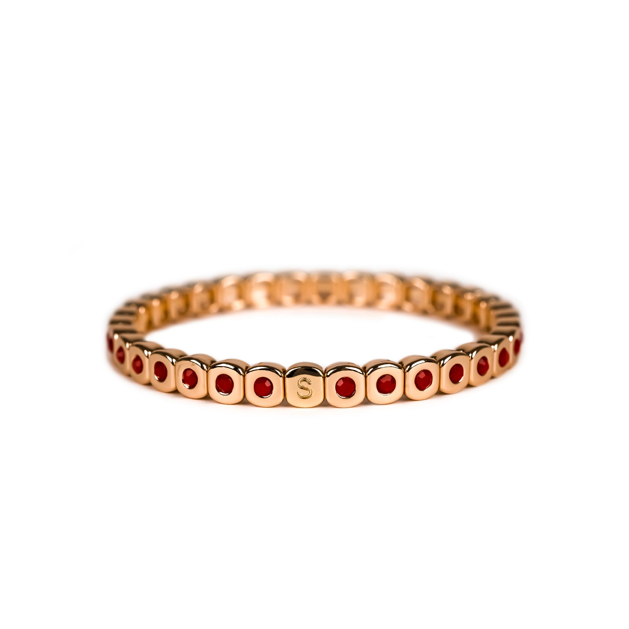 Bracelet en Cornaline et Jaspe rouge