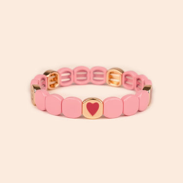 Bracelet Colorful Coeur Lotus Octobre Rose - Simone à Bordeaux