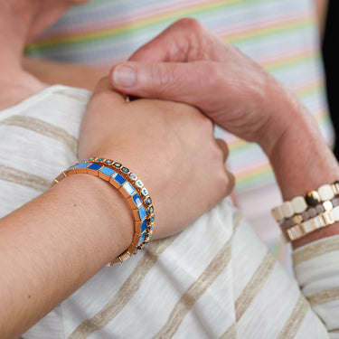 Bracelet Colorful Mini Cristal Multi bleu