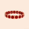 Bracelet Coachella Strass Coquelicot & Rouge - Simone à Bordeaux 