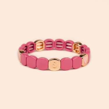 Bracelet Colorful Coeur Pourpre Octobre Rose - Simone à Bordeaux