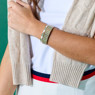 Sage &amp; White SET THIN BRACELET
