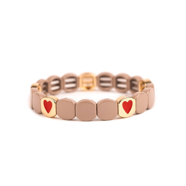 BRACELET COLORFUL Cœur Moccha