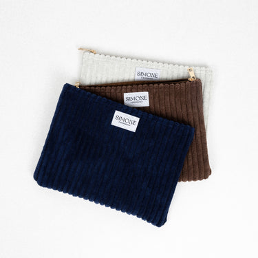 Pochette en Velours Bleu Nuit