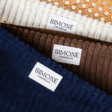 Pochette en Velours Bleu Nuit