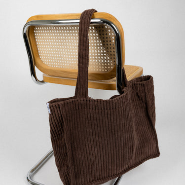 Cabas en velours Chocolat