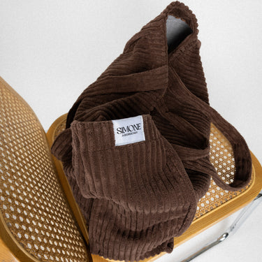 Cabas en velours Chocolat