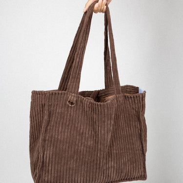 Cabas en velours Chocolat