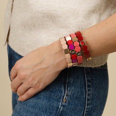 BRACELET COLORFUL Cœur Coquelicot