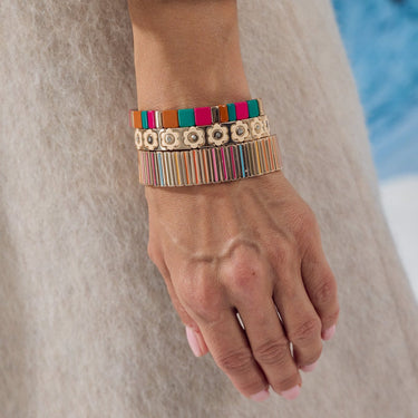 BRACELET COACHELLA Strass Coquille d'Œuf
