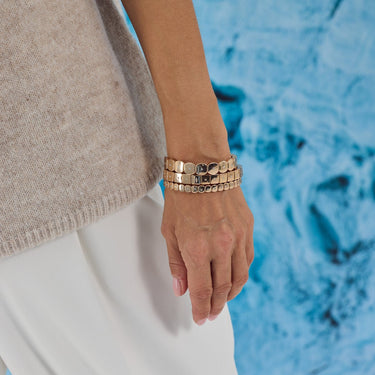COLORTWIST-2 Gold &amp; Rhinestone BRACELET